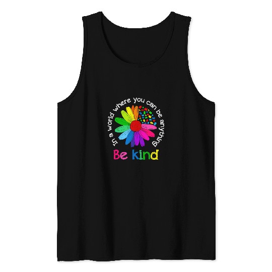 Autism Be Kind Love Kindness Autism Mental Health Awareness Women Neurodiverse Tank Tops