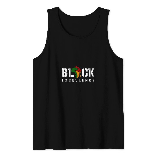 Black Excellence Power African Pride History Month Africa Tank Tops