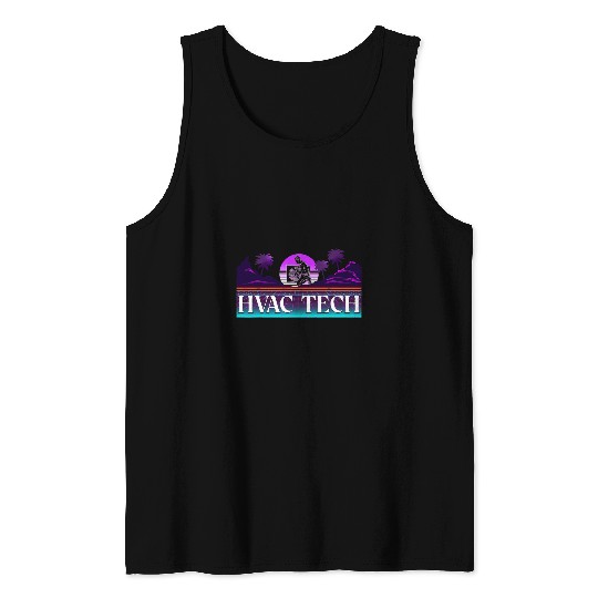 HVAC Technician Tech Retro vintages Hvac Tech Tank Tops