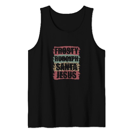 Christian Jesus Christ Christian Dance Like Frosty Shine Rudolph Give Santa Love Jesus 261 Bible Verse Christ Tank Tops