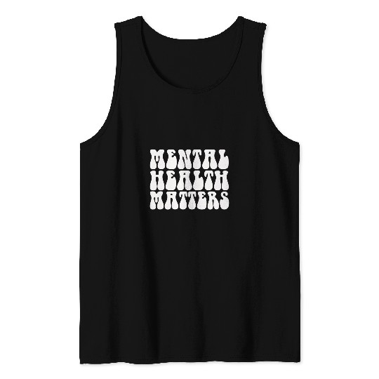 Mental Health Matters Groovy Psychologist Therapy Squad 2 Tank Tops