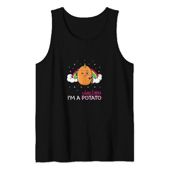 Im A Unicorns Potato Root Vegetable Spud Vegan Keto Gift Tank Tops