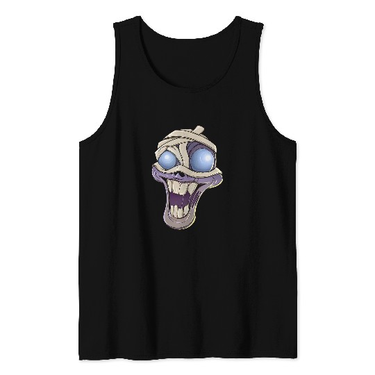 Halloween Mummy Head Goth Unburied Corpse Monster UnDeads 640 Tank Tops