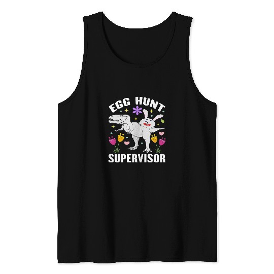 Egg Hunt Supervisor Egg Hunting Squad Moms Easter Funny Tank Tops