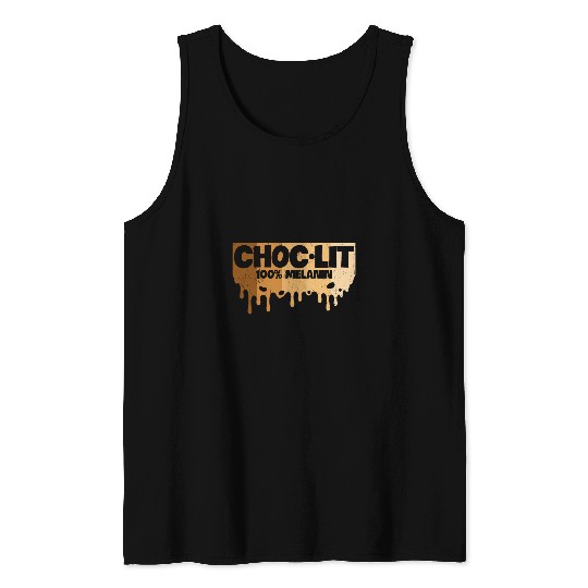 Choc Lit Melanin Queen African Afro Pride Black Historty Tank Tops