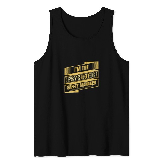 Funny Safety Manager Gift Supervisor Team Leader Tank Tops