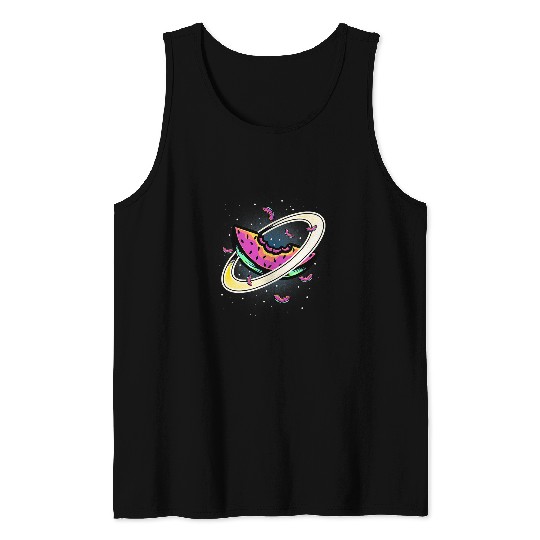 Watermelon Galaxy Solar System Atrology Summer Fruit Lover 503 Tank Tops