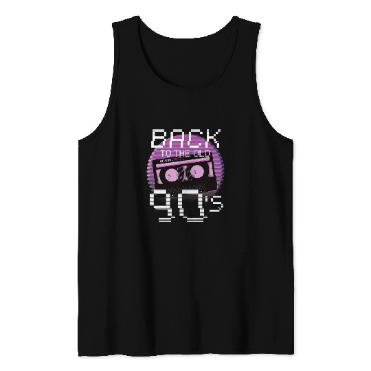Retro 90s Cassette Tape Nostalgic Hip Hop RB Women Men Tank Tops