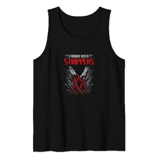 Electrical Tools Design For Lineman Electrician Technician Tank Tops