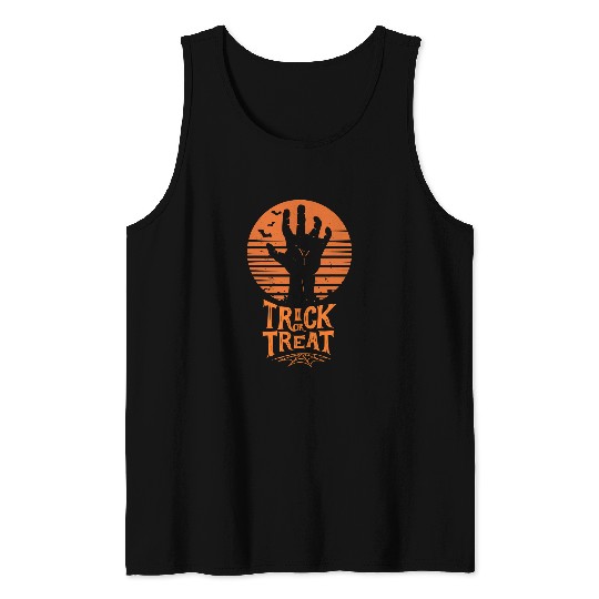 Trick Or TreatScary Zombie Happy Halloween 103 Tank Tops