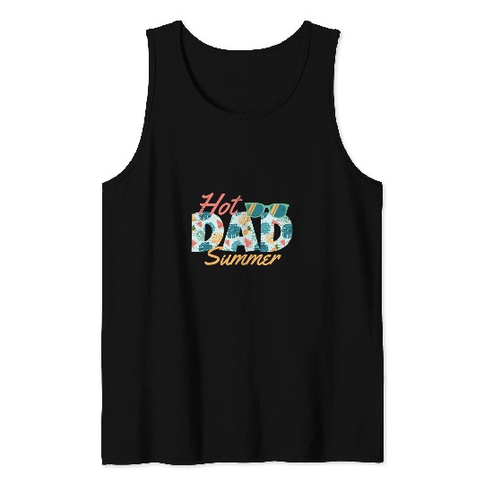 Swimming Pool Hot Dad Surfing Summer Fathers Day Swimming Beach Summer Tank Tops