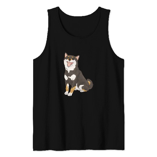 Dog Shiba Inu Black and Tan Shiba Lovers Shiba Inu Dog Mom Tank Tops