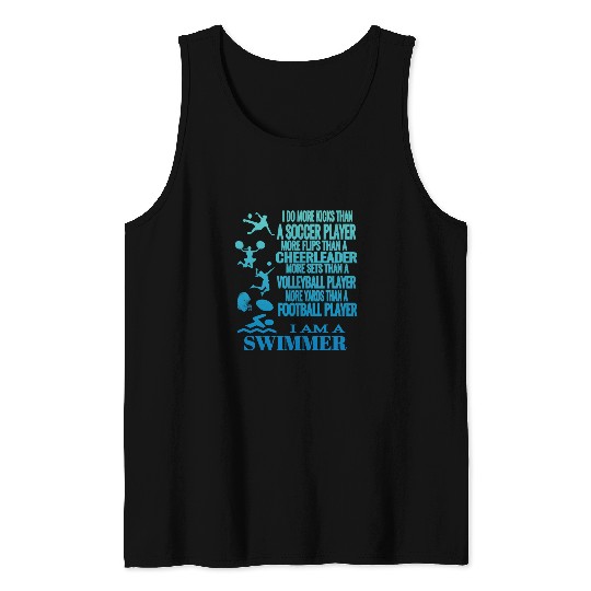Swimming Pool I Am A Swimmer T Funny Swim Swimming Cool Practice Tee Tank Tops