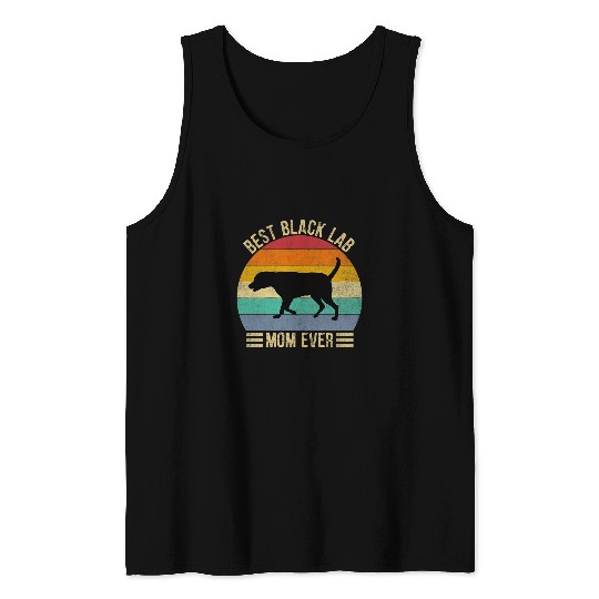 Labrador Lab Dog Womens vintages Retro bests Black Lab Mom Ever Labrador Retriever Tank Tops