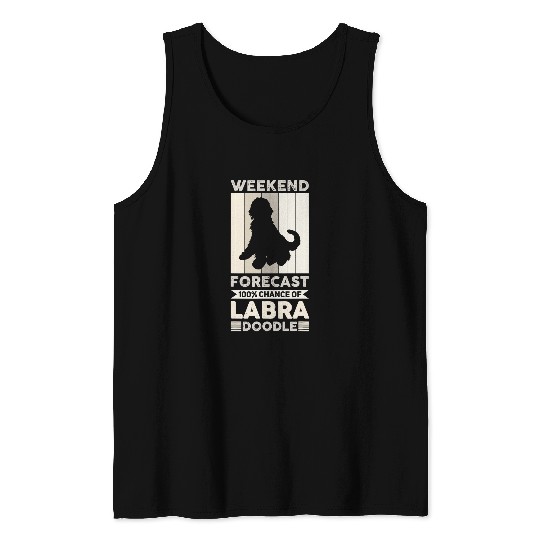Weekend Forecast 100 Chance Of Labradoodle Dog 3 Tank Tops