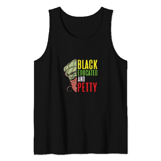 Black Educated Bougie And Pretty African American Pride Gift 3 Tank Tops