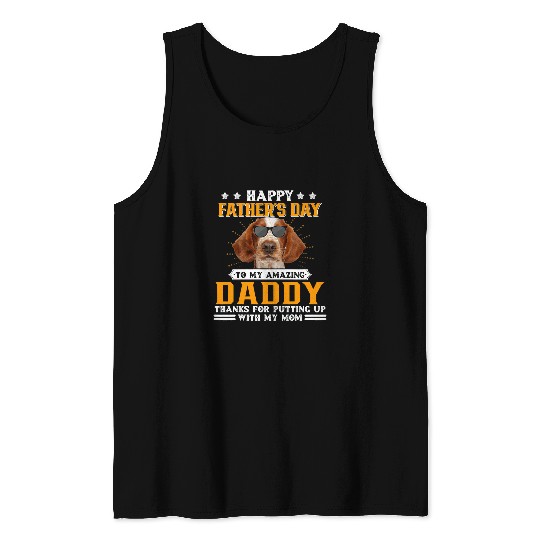 Happy Fathers Day Welsh Springer Spaniel Dog Dad Gifts Men Tank Tops