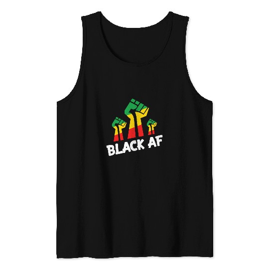 Black AF Black History Month Culture Confidence Kindness Tank Tops