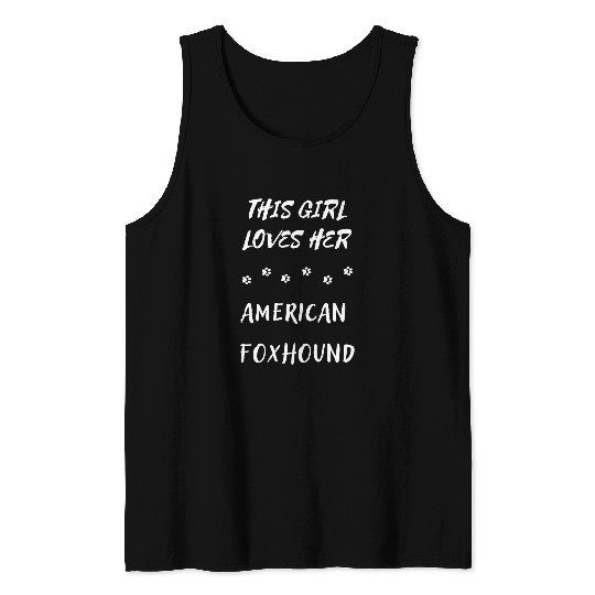 This Girl Loves Her American Foxhound Dog Lover Tank Tops