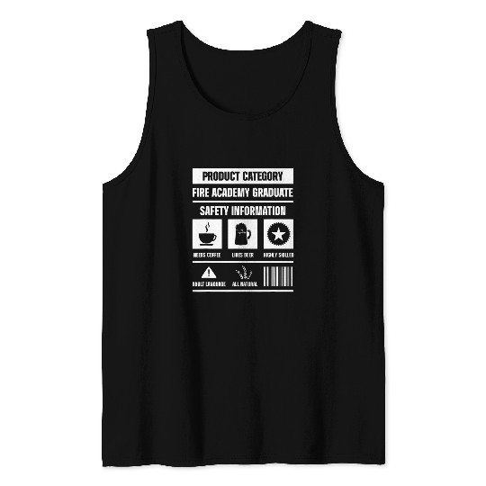 Academy Student Information Fireman Graduation Tank Tops