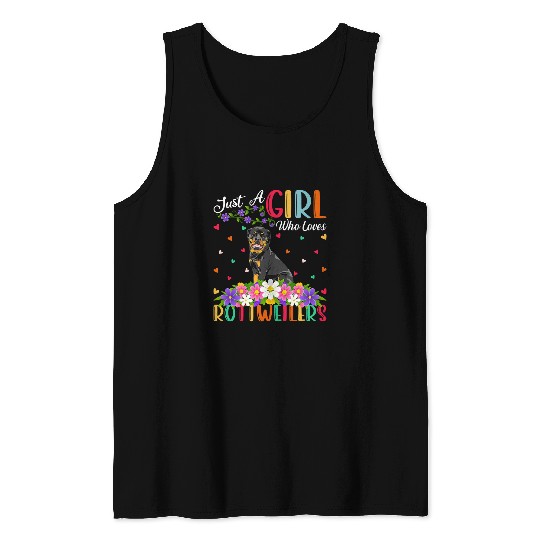 Dog Rottweiler Lover Just A Girl Who Loves Rottweilers Tank Tops