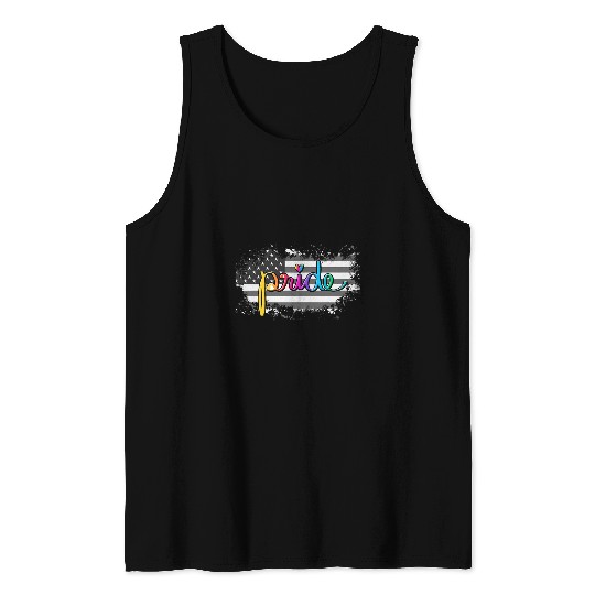 LGBT Pride Rainbow Gay Pride Flag True Color Homo LGBT Sexual T583 Gay LGBTQ Tank Tops