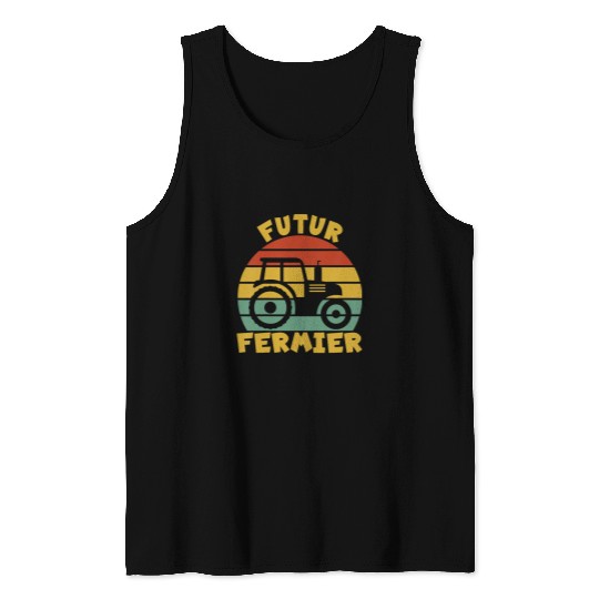 Tractor driving Kids Tractor to Future Farmer Farmer Farmer Tank Tops