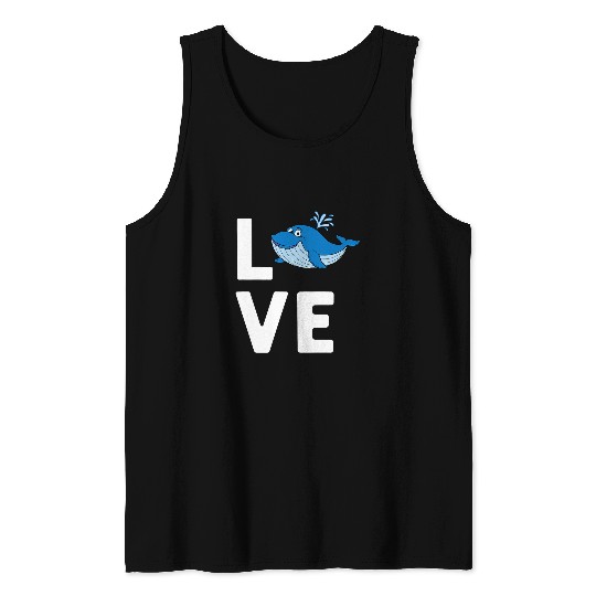 Whales Funny Whale Art For Men Women Orca Narwhal Blue Whales 6 Tank Tops