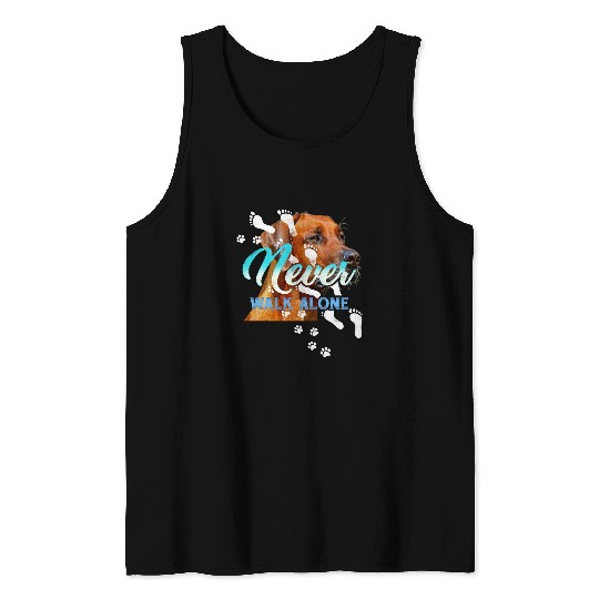 dog Rhodesian Ridgeback Dog Lover puppy pet dark paw Tank Tops