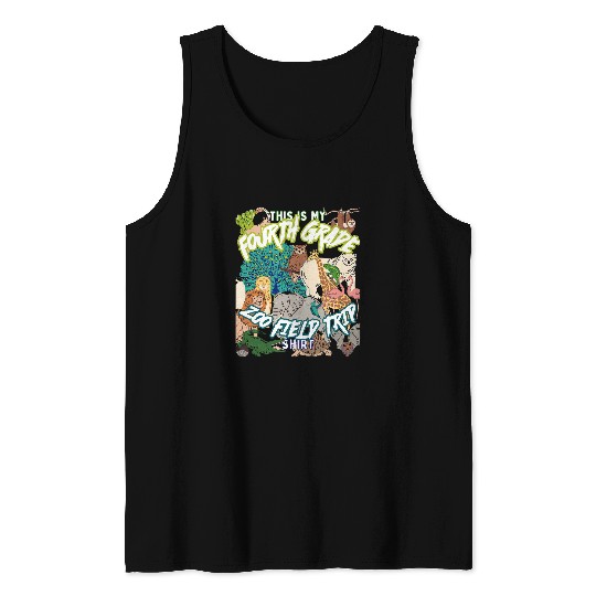 Fourth Grade Zoo Field Trip Matching Student Teacher Class Tank Tops