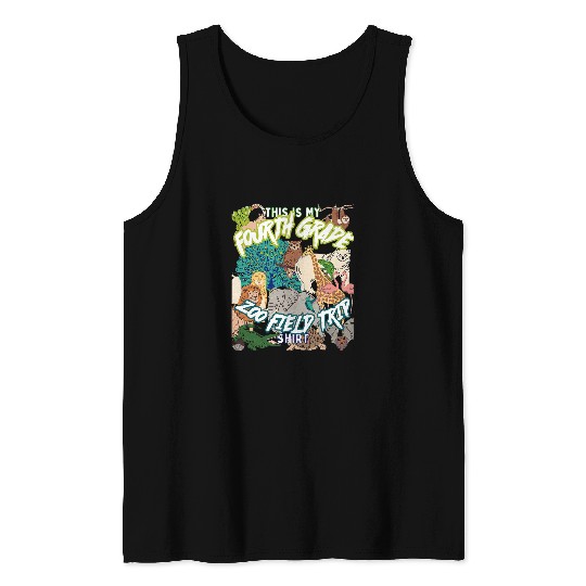 Fourth Grade Zoo Field Trip Matching Student Teacher Class Tank Tops