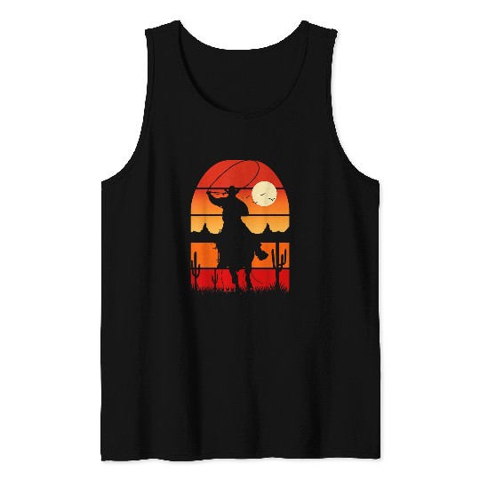 Cowboy Graphic Western Riding Horse Equestrian Country Rodeo 31 Tank Tops