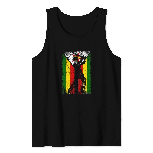 Zimbabwe Flag Cricket Jersey Fan Player Coach Tank Tops