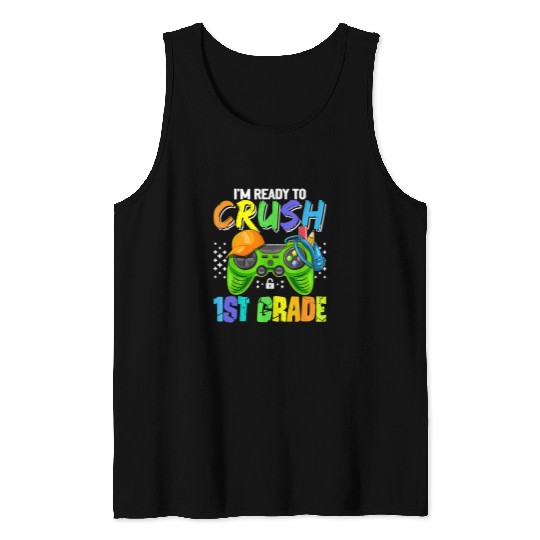 Im Ready to Crush st Grade Back to School Video Game Boys Tank Tops