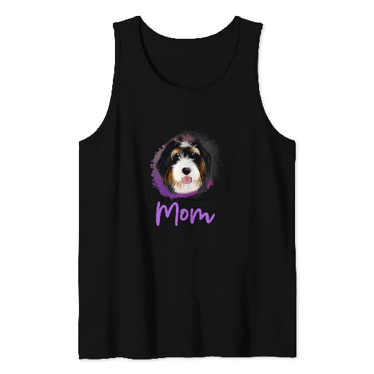 Watercolor Bernedoodle Mom Doodle Lover Gift Tank Tops