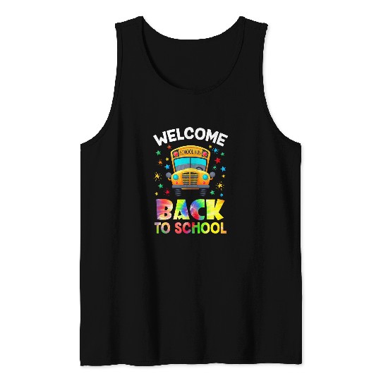 Welcome Back To School Funny Outfit School Bus Driver Tank Tops