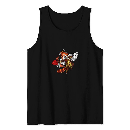 Funny Bear Cute Red Panda Bear Cupid Cute Bears Tank Tops