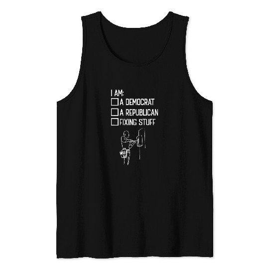 Electrical Power Engineer Lineman Electrician Fixing Stuff Tank Tops