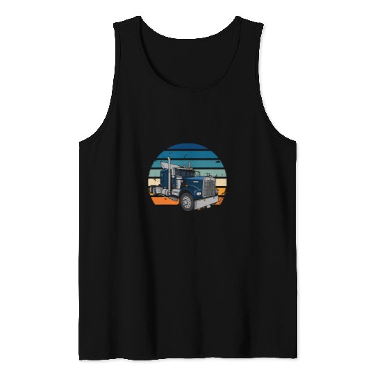 Retro vintages Trucker Semi Truck Driver Lover Trucker Gifts Tank Tops