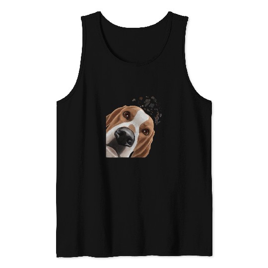 Funny Curious Dog English Foxhound Tank Tops