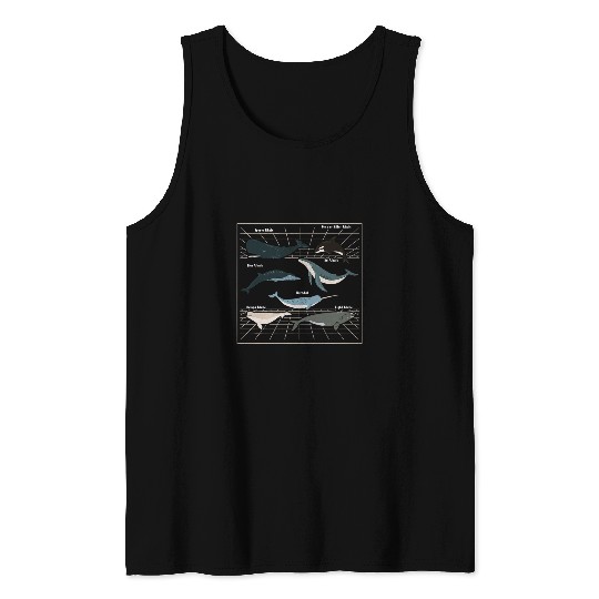 Whales Types of Whales Marine Mammal Sea Life Marine Biologist Tank Tops