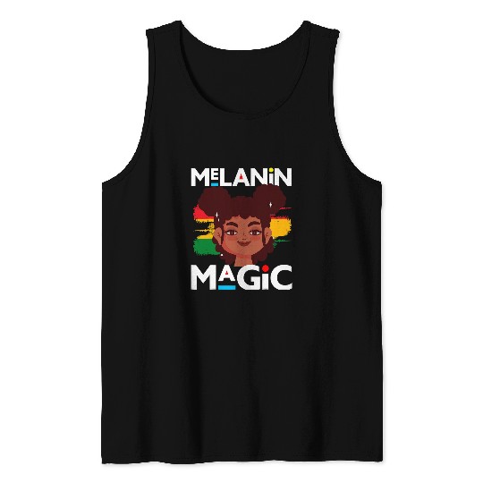 Black History Month Girl Melanin Toddler Girls Blackity Fun 3 Tank Tops