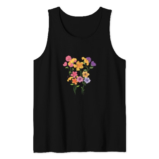 Botanical Flowers Gardener Botanist Wildflower Botanical Tank Tops