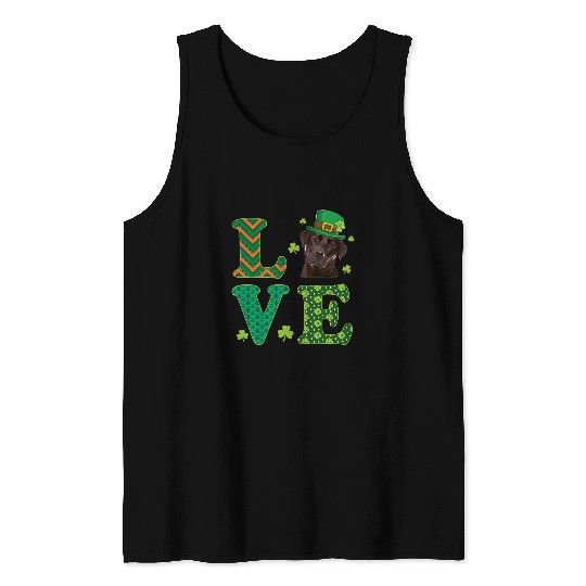 Labrador Lab Dog I Love My Chocolate Labrador St Patricks Day Dog Lover Tank Tops