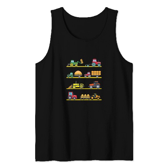 Tractor driving Kids Tractor Boy Baby Harvester Beater Farm Vehicles Tank Tops