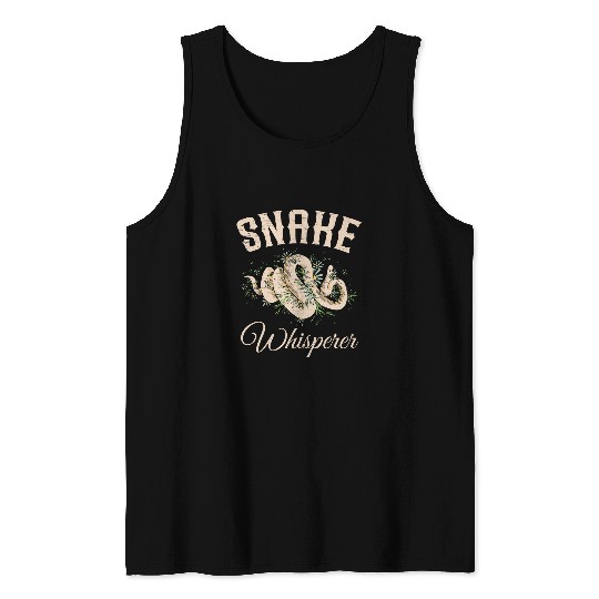 Snake Lover Whisperer Reptile Skin Snakeskin Snake Mom Tank Tops