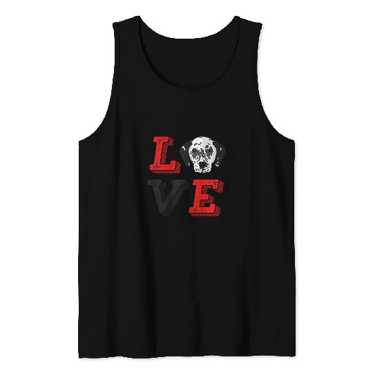 Dalmatian I Love Dalmatian for Dog Lover Pet Puppy Owner Dalmatians Dog Tank Tops