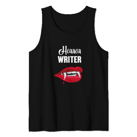 Reading Book Horror Writer Author Books Novelist Writing Story Thriller Reader Tank Tops