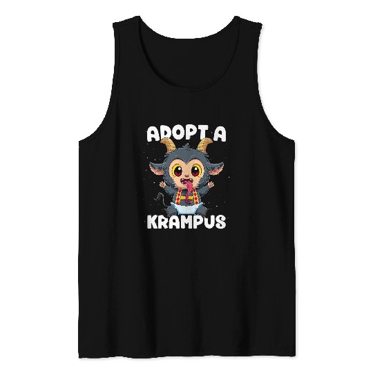 Skeletons Skulls Kawaii Evil Baby Krampus Germanic Christmas Demon Horror 2 2 Skull Tank Tops