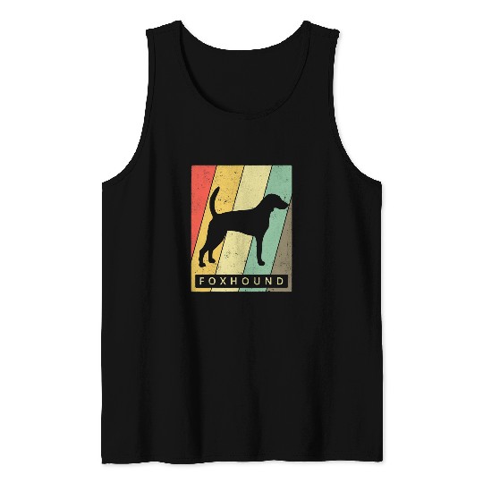 Foxhound Dog Retro Vintage Tank Tops